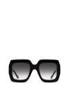 Gucci Woman Black Acetate Sunglasses In Black