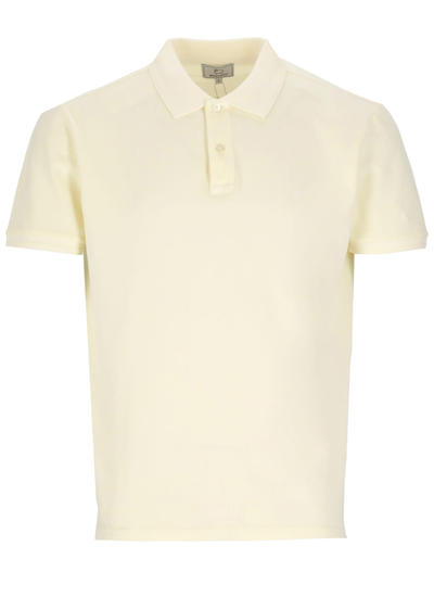Woolrich Two Buttons Polo Shirt With Logo In White