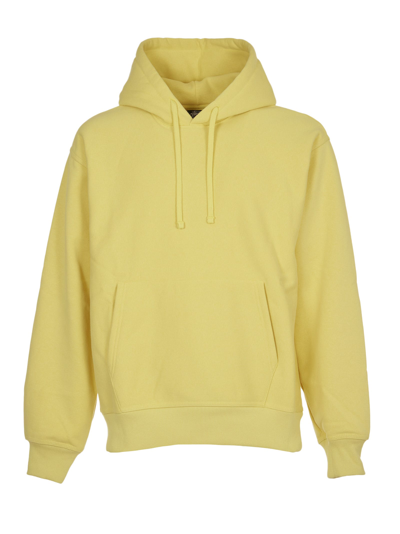 Stussy Sport Relaxed-fit Cotton-jersey Hoody In Yellow