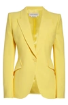 Alexander Mcqueen One-button Jacket In Dawn