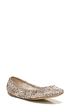 Sam Edelman Women's Felicia Snakeskin-embossed Leather Ballet Flats In Sesame