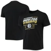 JUNK FOOD JUNK FOOD BLACK PITTSBURGH STEELERS THROWBACK T-SHIRT