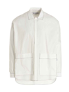 Sunnei Cotton Shirt With Maxi Contrasting Print In White
