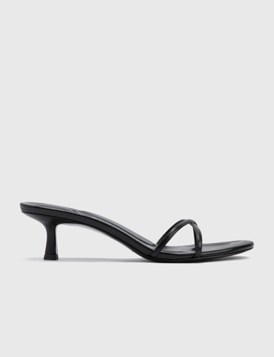 Alexander Wang Dahlia 50 Sandal In Capretto In Black Clear