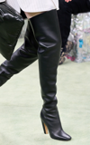Bottega Veneta Women's Over-the-knee Leather High Heel Boots In Black,ivory