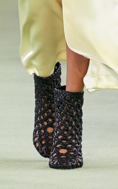 Bottega Veneta Woven Ankle Boots In Black