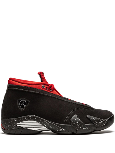 Jordan Air  14 Low "red Lipstick" Sneakers In Schwarz