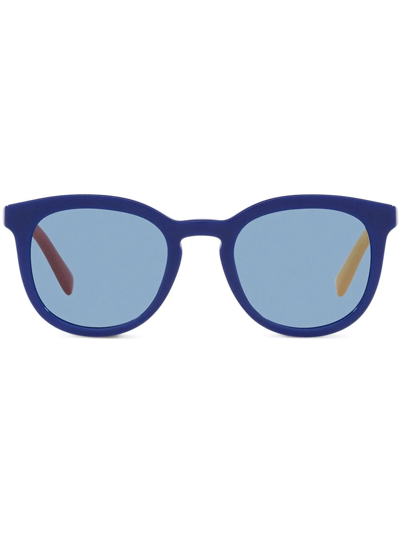 Dolce & Gabbana Round Frame Sunglasses In Blau