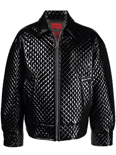 A Better Mistake Adverse Universe Quilted Jacket In Schwarz