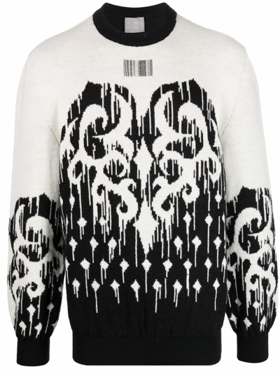 Vtmnts Drip-print Jumper In Black