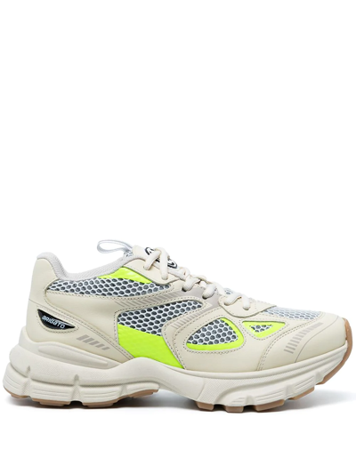 Axel Arigato Yellow Marathon Runner Sneakers In White/lime