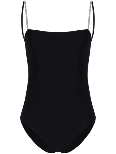 Moeva Stella Crystal-embellished Swimsuit In Black