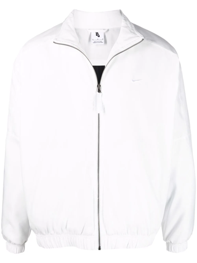 Nike Swoosh-print Bomber Jacket In Weiss