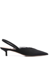 Neous Sling-back Suede Mules In Schwarz