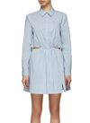 Simkhai Shaelyn Cotton Poplin Mini Dress Cove In Blue