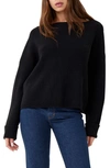 French Connection Babysoft Boat Neck Sweater In Black