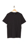 14th & Union Short Sleeve Slub Crew Neck T-shirt In Black Caviar