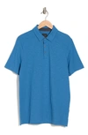 14th & Union Short Sleeve Slub Polo In Blue Vallarta