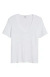 Splendid V-neck Slub Tee In White