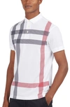 Barbour Blaine Tartan Piquet Polo Shirt In White