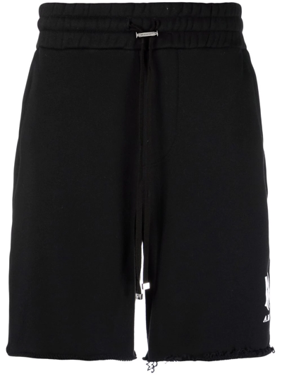 Amiri M.a Logo-print Cotton-jersey Shorts In Black