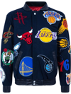 Jeff Hamilton X Nba Collage Wool Jacket In Blau