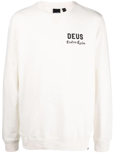 Deus Ex Machina Logo Long Sleeve Sweatshirt In Nude