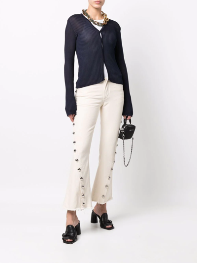 Marques' Almeida Ribbed Knitted Cardigan In Navy