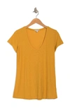 James Perse Deep V-neck T-shirt In Solar