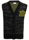 ARIES ARIES MAN'S MOHAIR BLEND VEST WITH LOGO