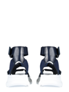 Alexander Mcqueen Blue Touch Strap Sandals In Blue