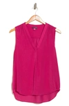 Vince Camuto Rumpled Satin Blouse In Pink Casbah
