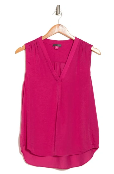 Vince Camuto Rumpled Satin Blouse In Pink Casbah