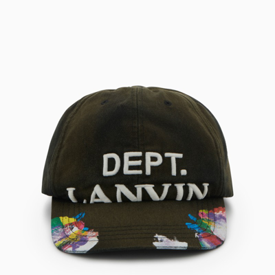 Gallery Dept. X Lanvin Logo-embroidery Baseball Cap With Paint Sprays In Multicolor