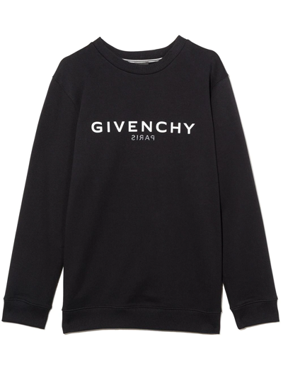 Givenchy Kids' Logo-print Cotton Sweatshirt In Black