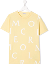 Moncler Logo-print Cotton T-shirt In Yellow