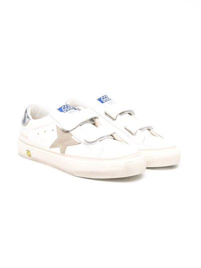 Golden Goose Teen Logo-patch Touch-strap Trainers In White