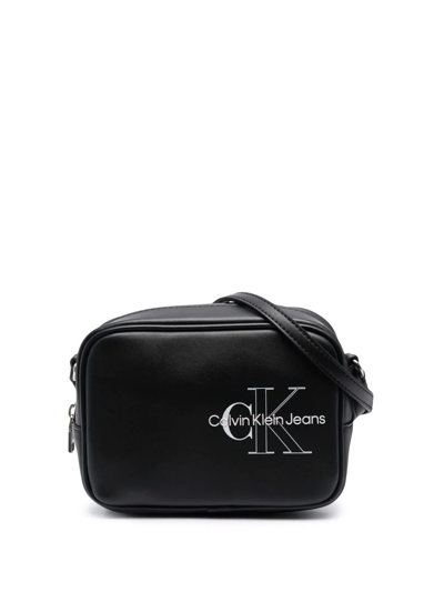 Calvin Klein Jeans Est.1978 Logo-print Satchel Bag In Black