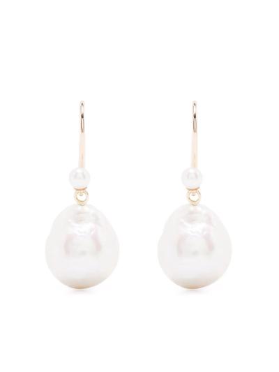 Mizuki 14kt Yellow Gold Sea Of Beauty Pearl Drop Earrings