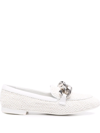 CASADEI CHAIN-LINK WOVEN LOAFERS