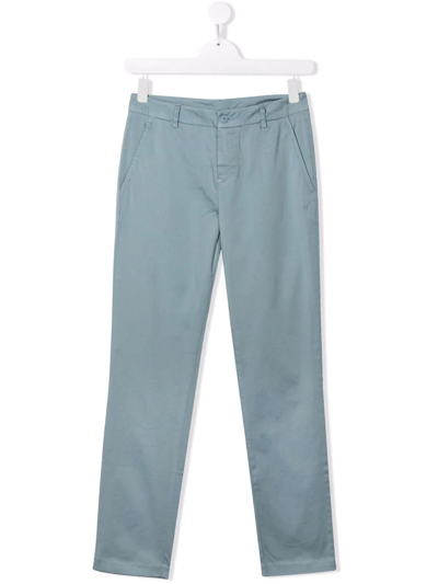 Dondup Teen Slim-cut Chino Trousers In Blue