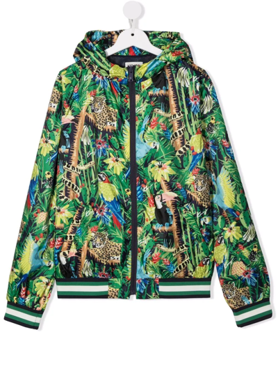 Kenzo Boys Teen Green Windbreaker Jacket