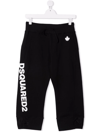 DSQUARED2 TEEN LOGO-PRINT COTTON TRACK trousers