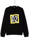 DSQUARED2 TEEN LOGO-PRINT CREW NECK SWEATSHIRT