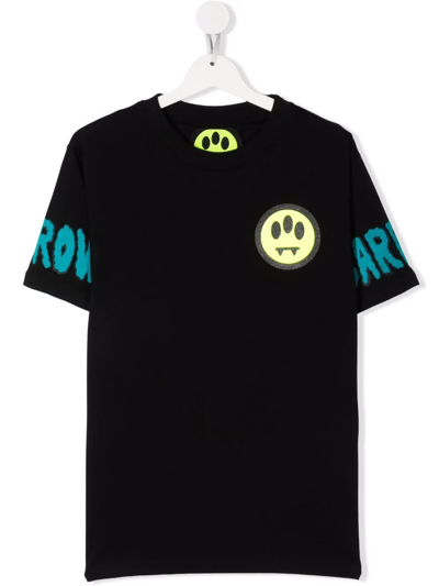 Barrow Teen Logo Print T-shirt In Black