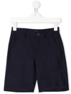 Fay Tailored Wool Shorts In Blue