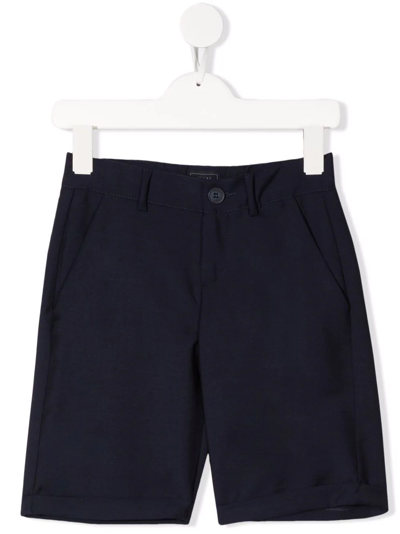 Fay Kids' Tailored Wool Shorts In Blue