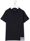 Fay Logo-print Cotton T-shirt In Blue