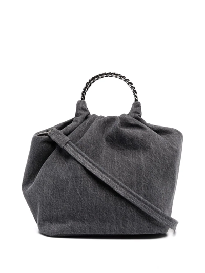 Casadei Logo Top-handle Tote In Grey