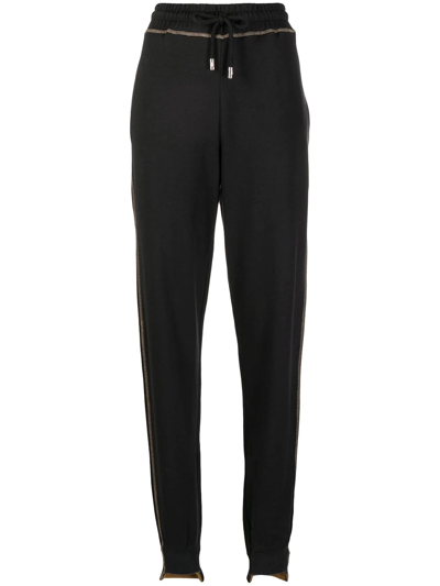 Jw Anderson Tapered-leg Track Pants In Black